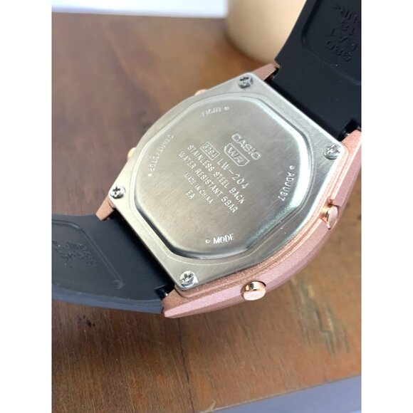 Casio Women\'s Watch LW204 Quartz Digital Rose Gold Black Resin 3294 35mm main image 10